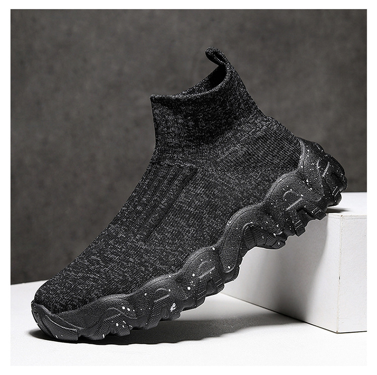 Solid Color High Tube Slip-on Shoes Platform Lazy Shoes foto 5