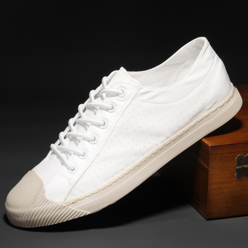 Summer New Men's Slip-on Breathable Canvas Shoes Soft Comfortable Low-top Board Shoes foto 5