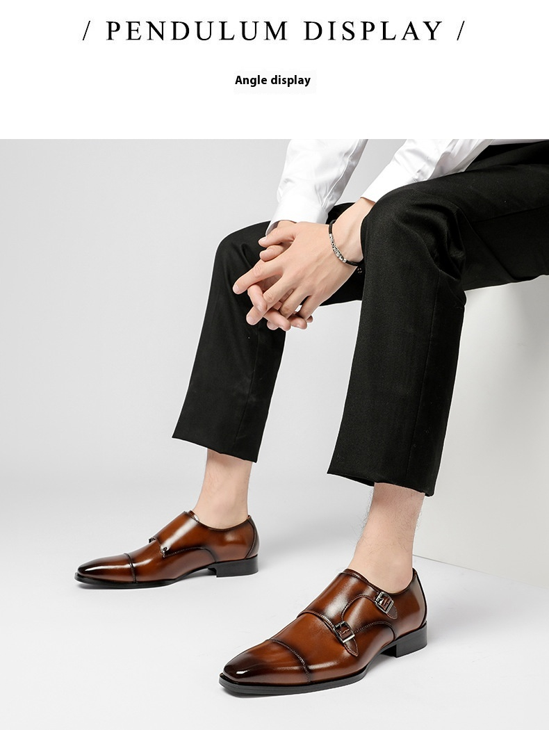Casual Leather Shoes Men's Leather Business Gentleman British Style foto 2