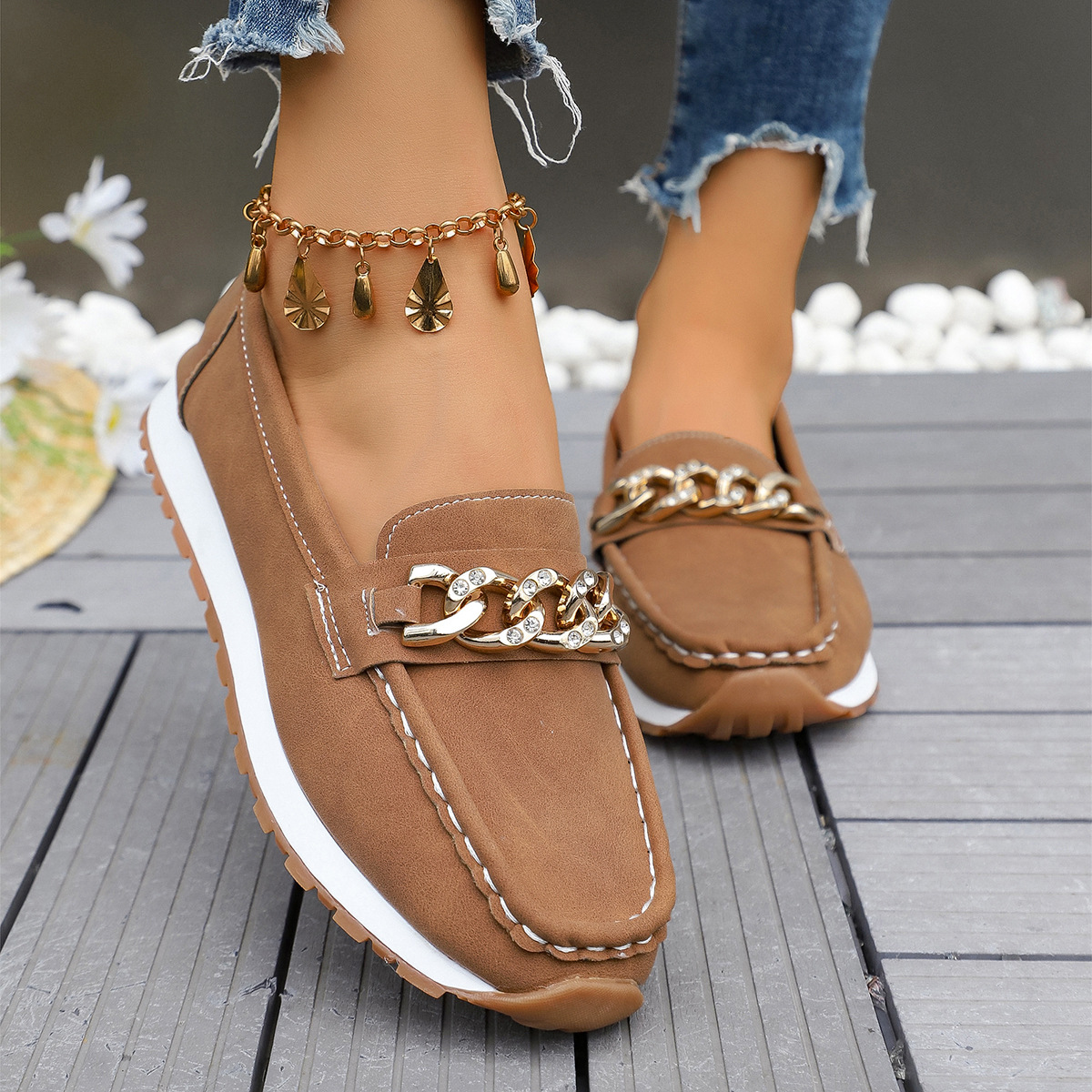 Round-toe Platform Fashion Casual Large-size Loafers For Women foto 3