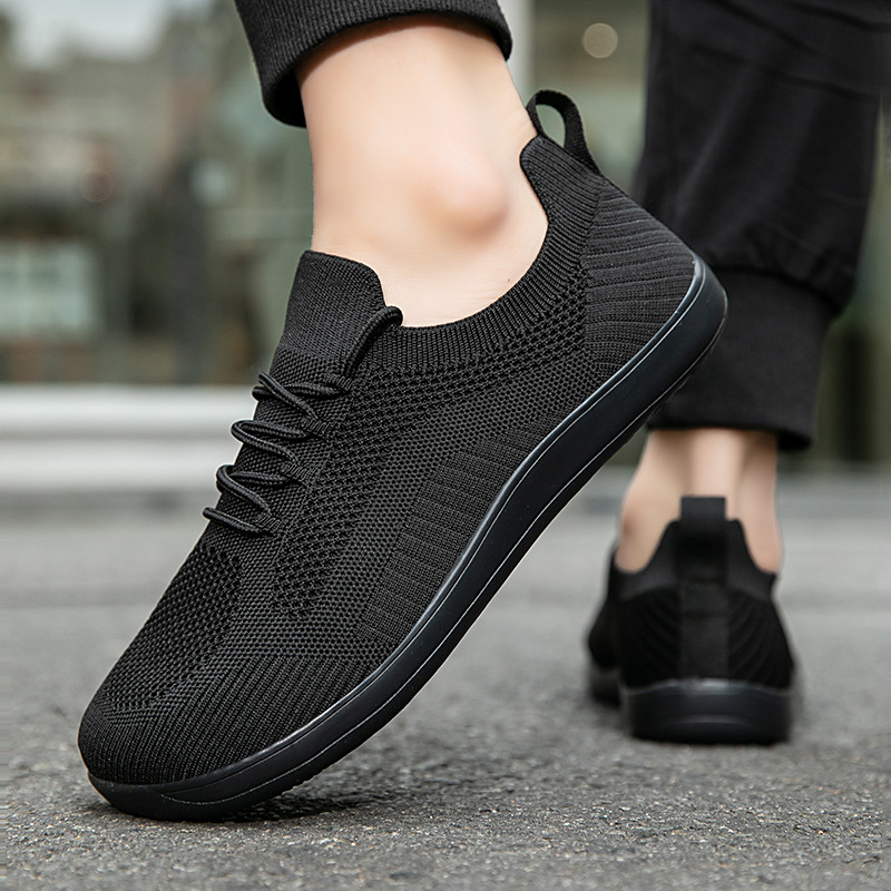 Fly Woven Mesh Breathable Couple Wide Head Wide Last Bare Feet Casual Sneaker foto 5