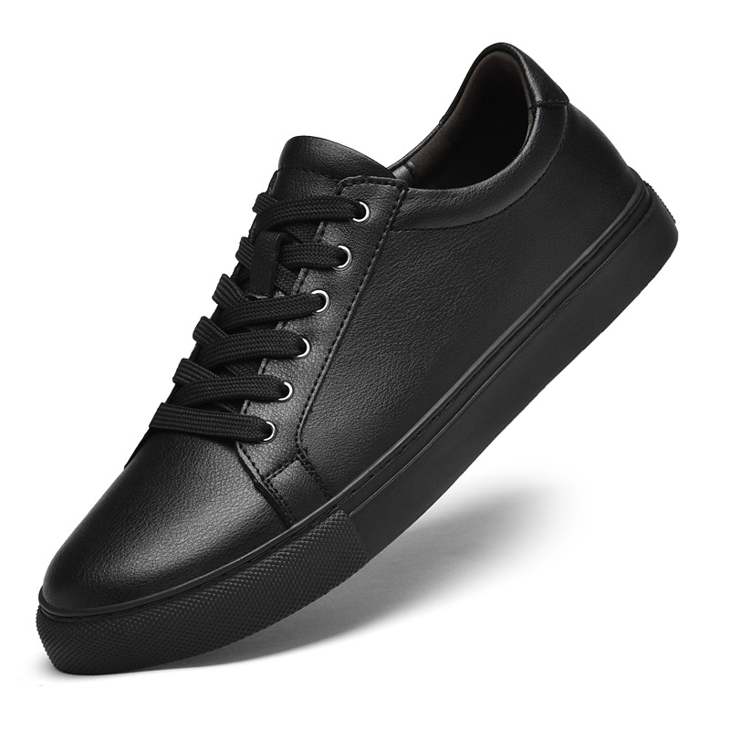 Punching Hollowed Leisure Cowhide Board Shoes foto 4