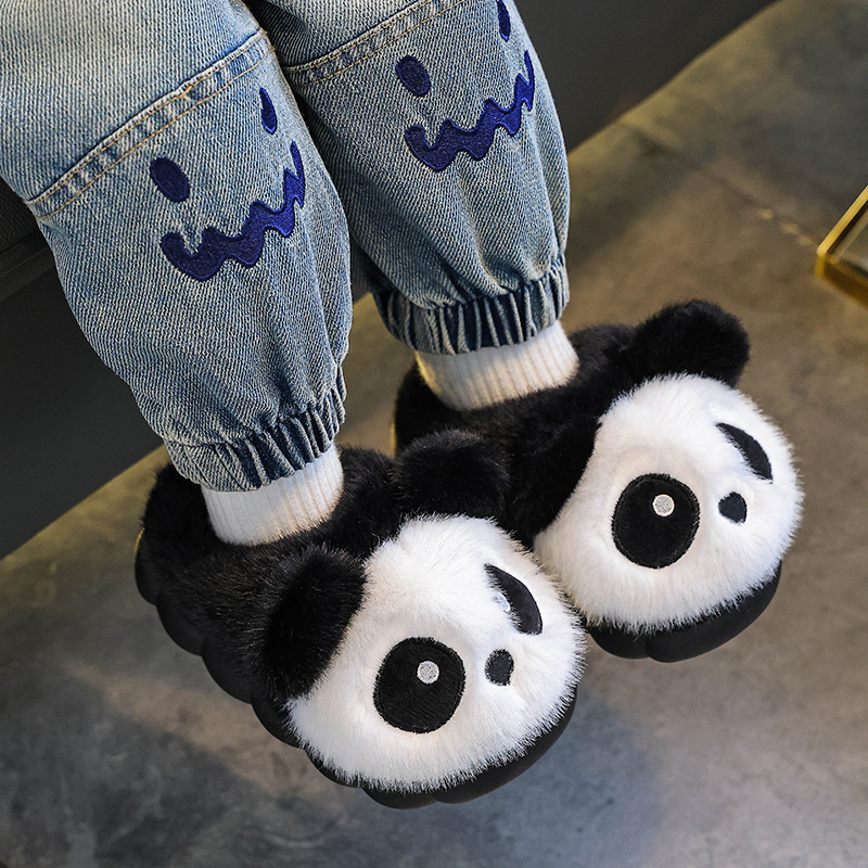 Winter Cotton Slippers For Children Warm And Fleece-lined Cotton Shoes