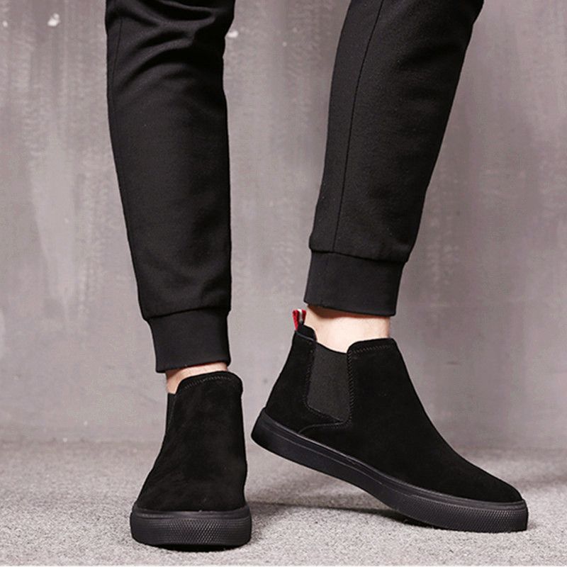 High-top Chelsea Men's Boots Genuine Leather foto 3