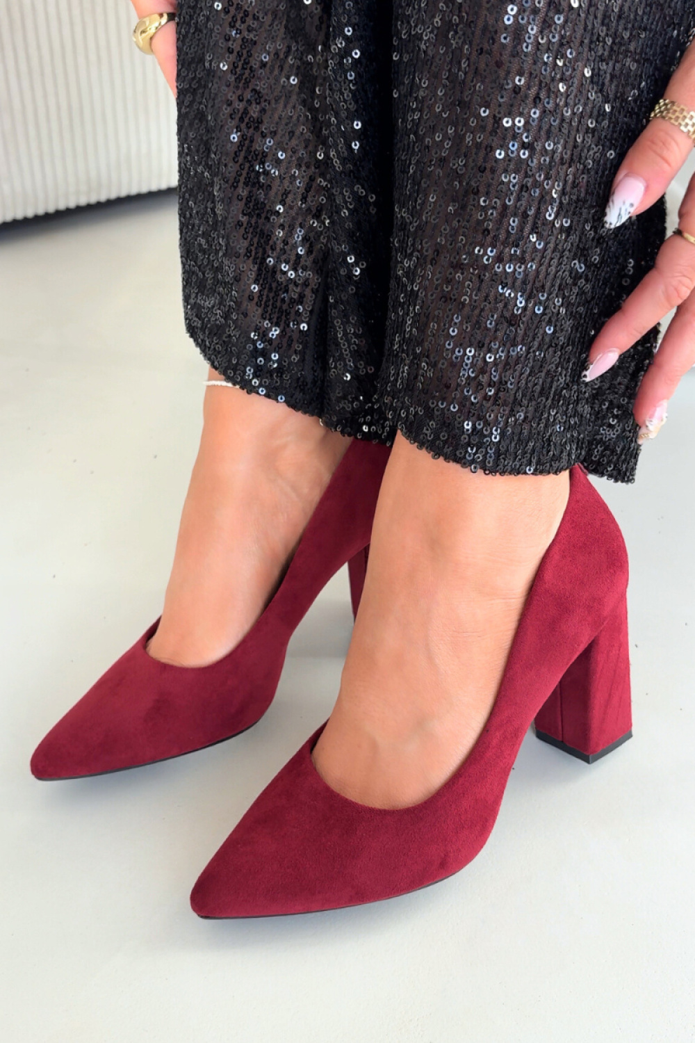 Pumps met dikke hak Step in style