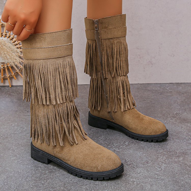 New Womens Low Heeled Casual Boots foto 5
