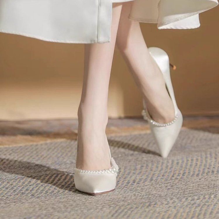 Women's Fashionable Red Pointed-toe High Heels foto 3