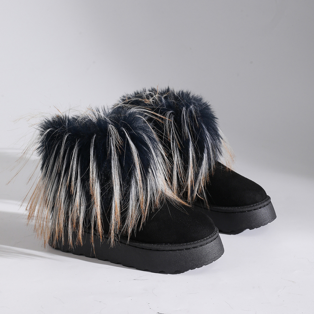 Womens Insulated Snow Boots With Fleece Lining, Thick Sole, And Furry Shaft foto 2
