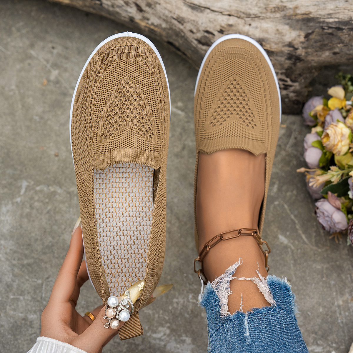 Women's Shoes Summer New Women's Mesh Surface Shoes Casual Fashion foto 5