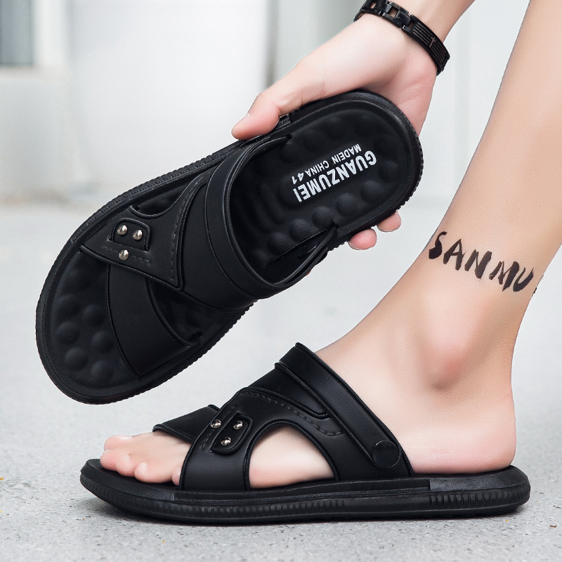 Mens Sandals Leather Platform Design Dual-purpose For Beach And Outdoor Wear foto 3