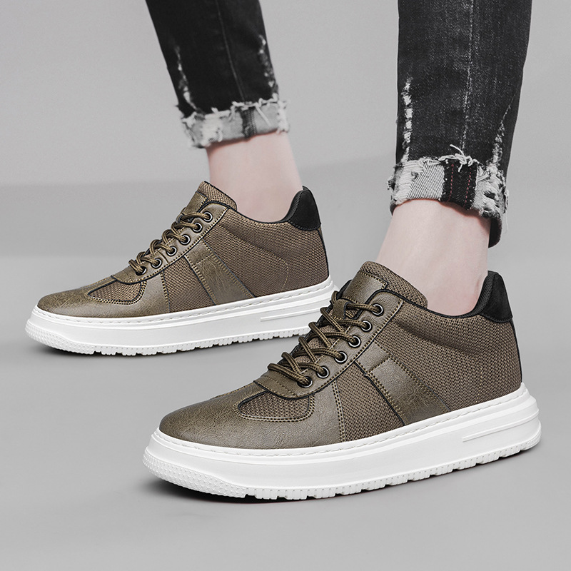 Men's High-top Board Shoes Trendy Korean Casual Height Increasing Shoes foto 2