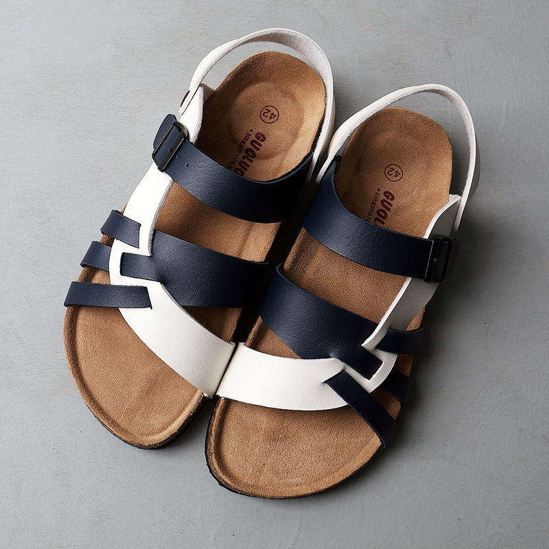 Men's Simple Hollow-out Flat Cork Slippers foto 4