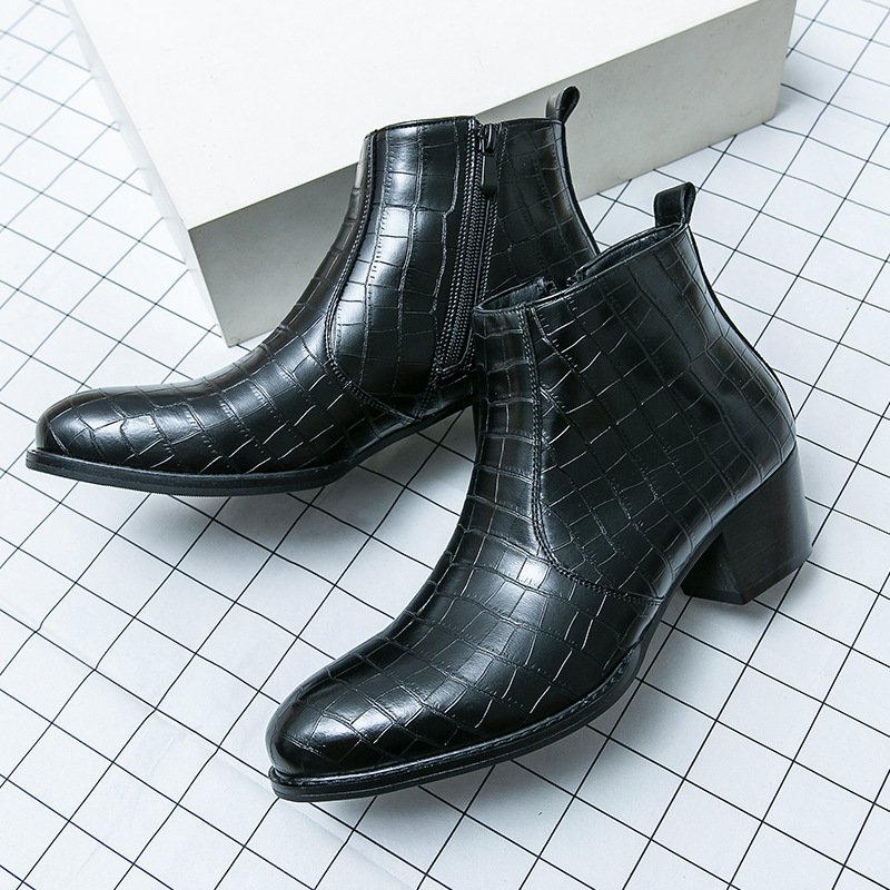 Casual Fashion Leather Boots Trendy British Style foto 4