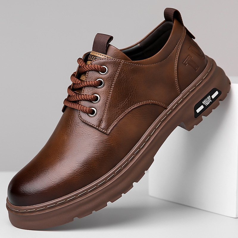 Retro Outdoor Men's Shoes Big Toe Casual Leather Shoes foto 4