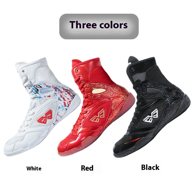 High-top Boxing Shoe Sanda Breathable Comfortable And Non-slip Fall foto 5