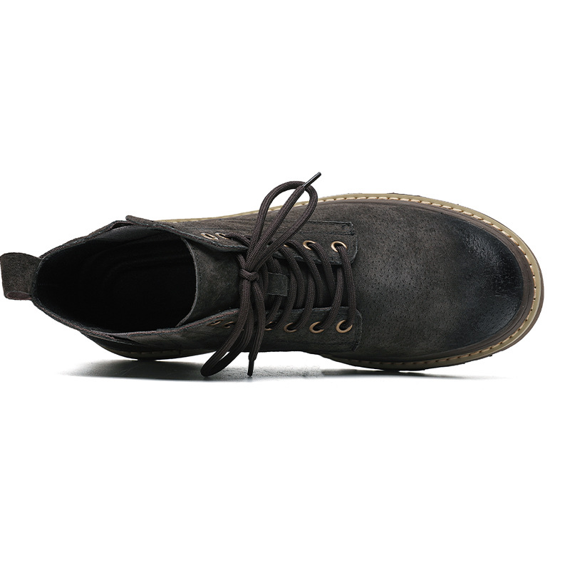 Mid-Top Round Head Suede Tide Increased By Frosted Martin Boots foto 5