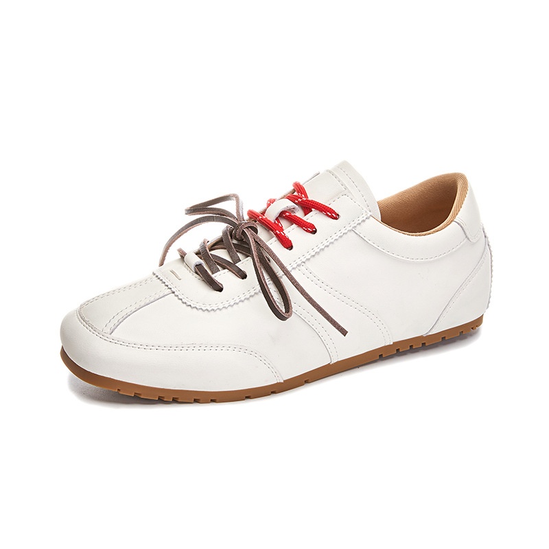 Women's Casual All-match Horse Fur White Shoes foto 5