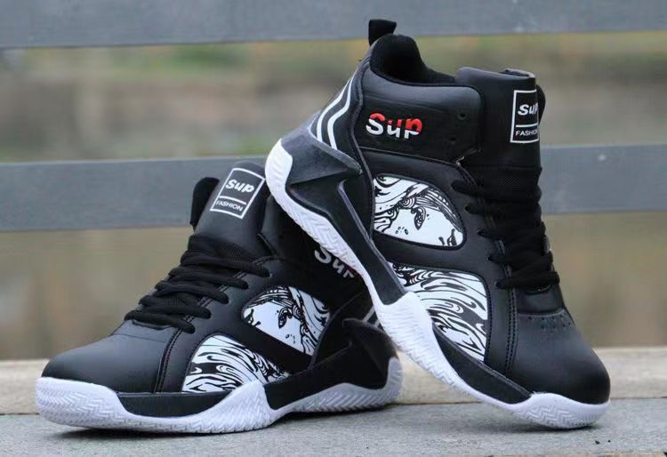 Lace-up Fashion Leather Men's Basketball Sneaker foto 5