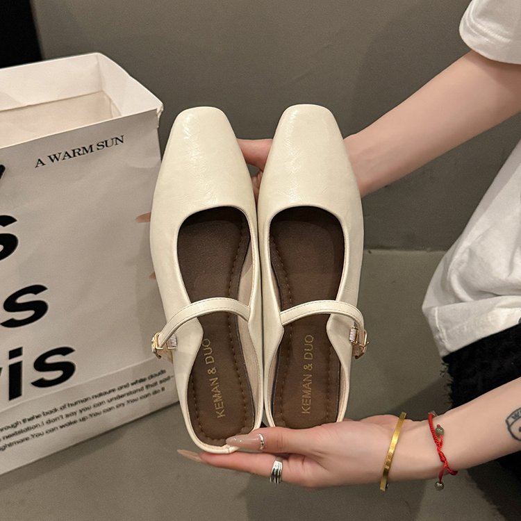 Womens Retro Flat-Bottomed Ballet Pumps foto 2