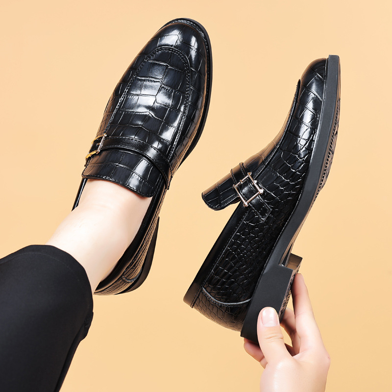 Leather Shoes Men's Business Crocodile Pattern foto 2