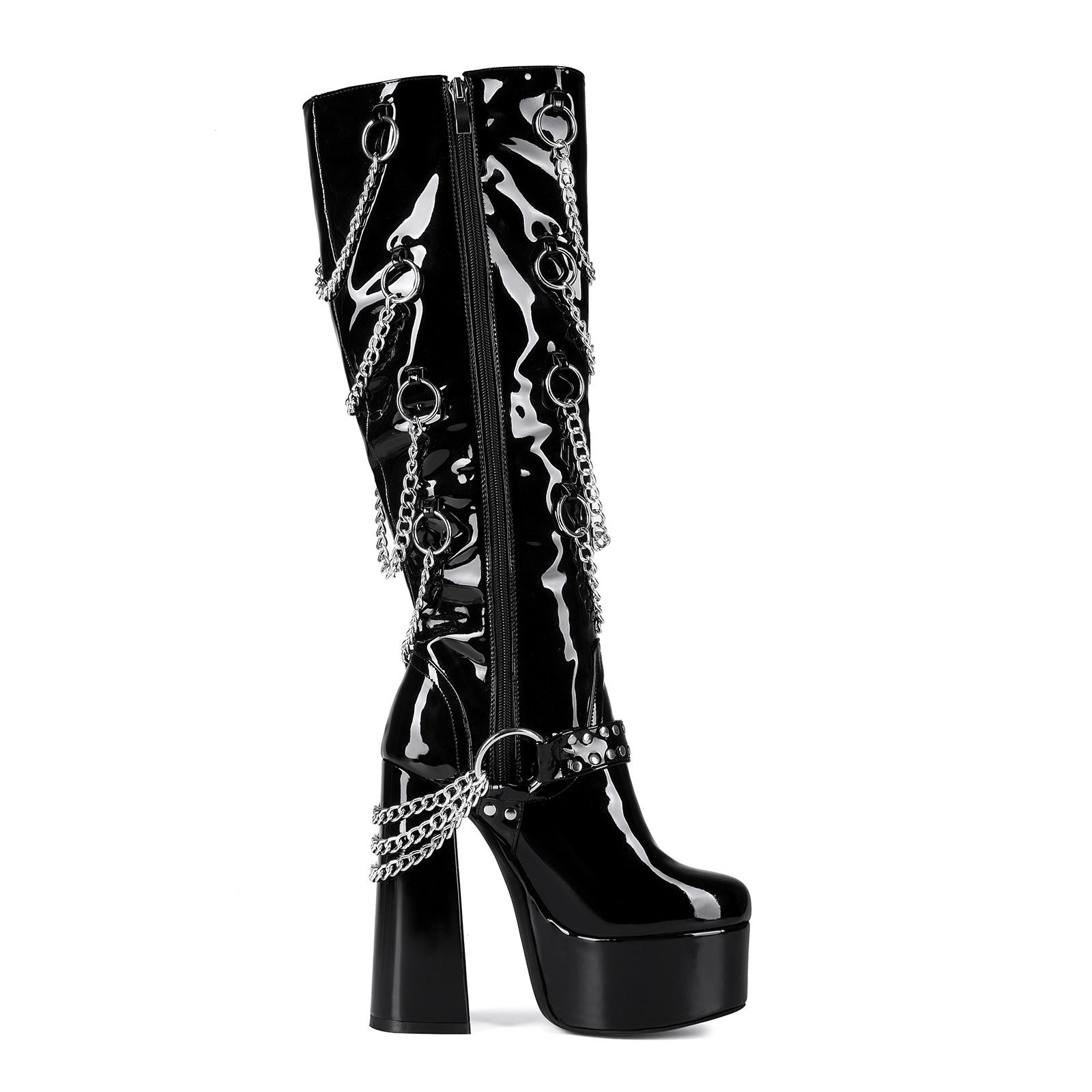 Extra-thick High Heel Plus-size Thigh-high Boots For Women foto 4