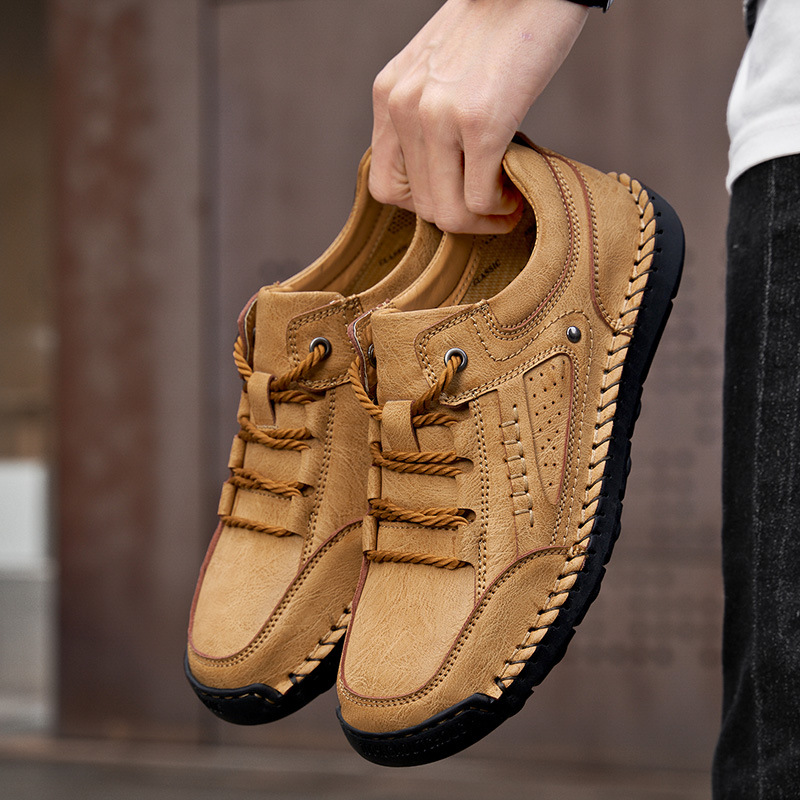 Men's Toe Shape Leather Casual Shoes