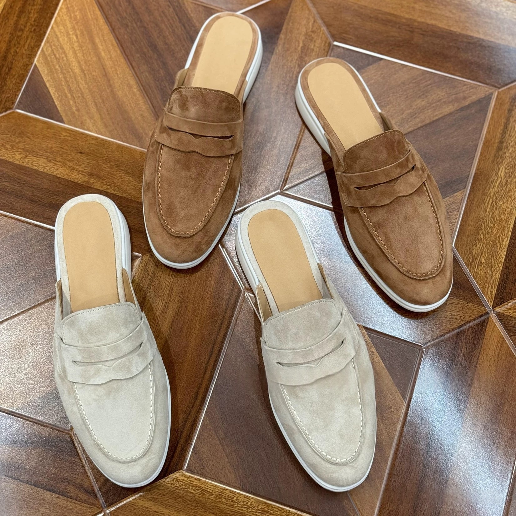 Mens Loafers Fashionable British Style White Sole foto 4