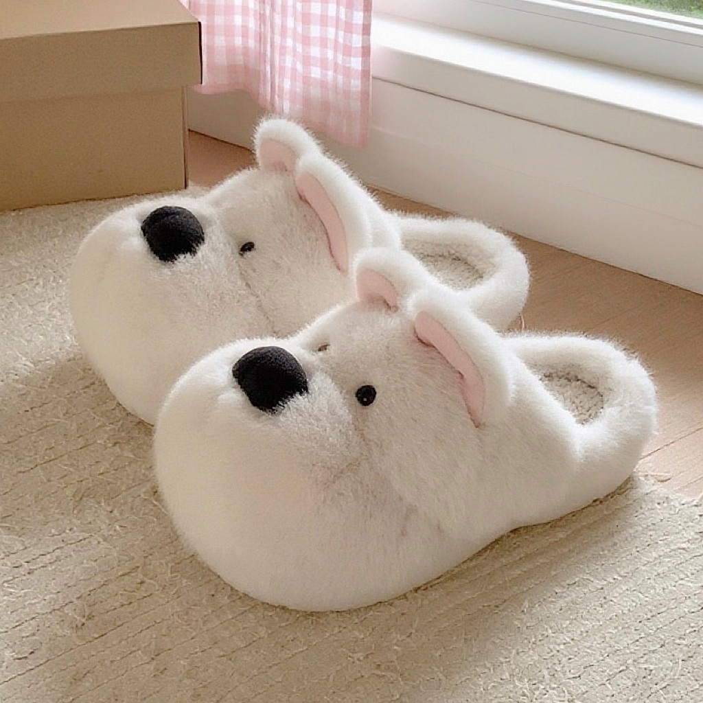 Cartoon West Highland Terrier Home Cotton Slippers foto 4