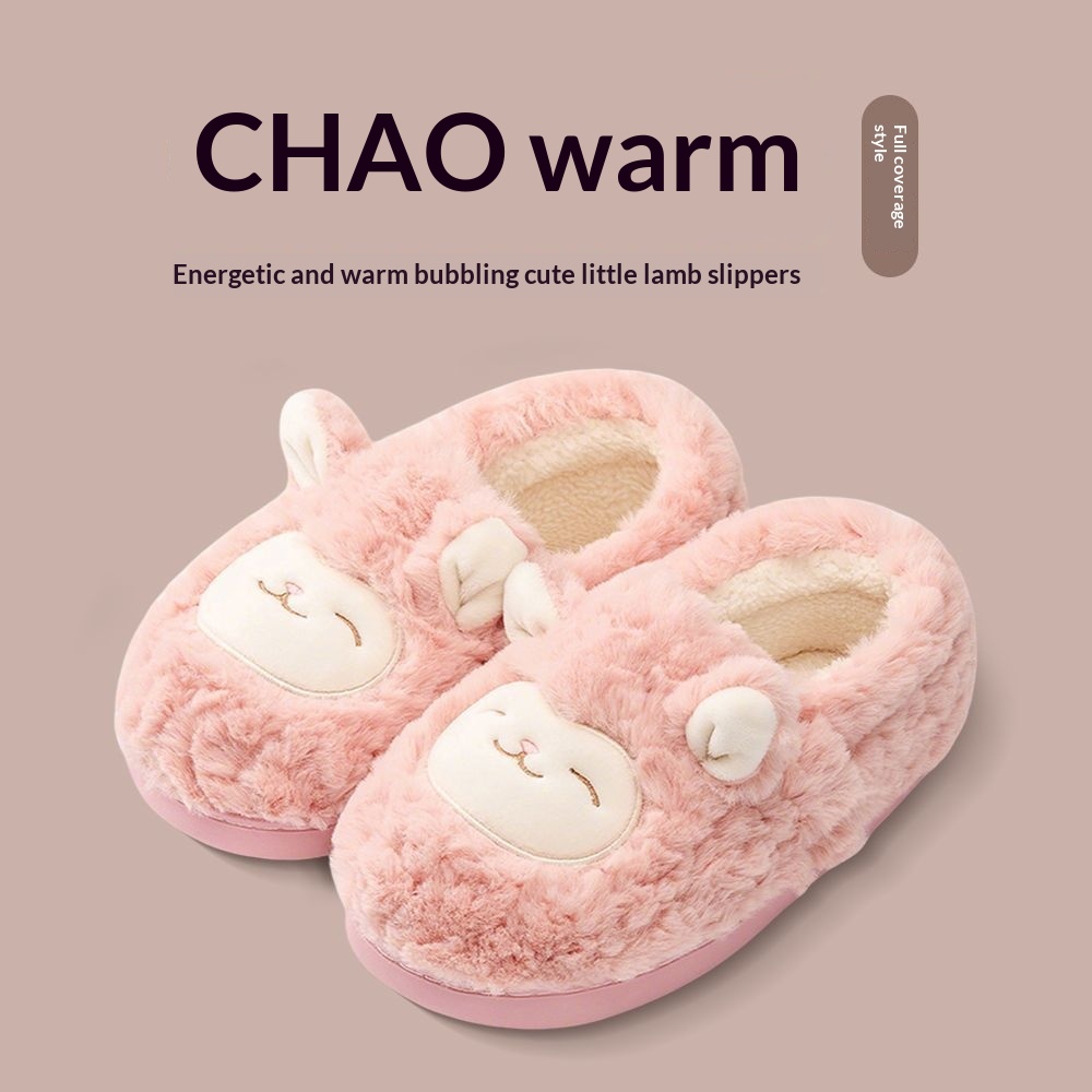Warmth-Keeping Cotton Slippers For Couples Mens Non-Slip Fuzzy Indoor Postpartum Shoes foto 3