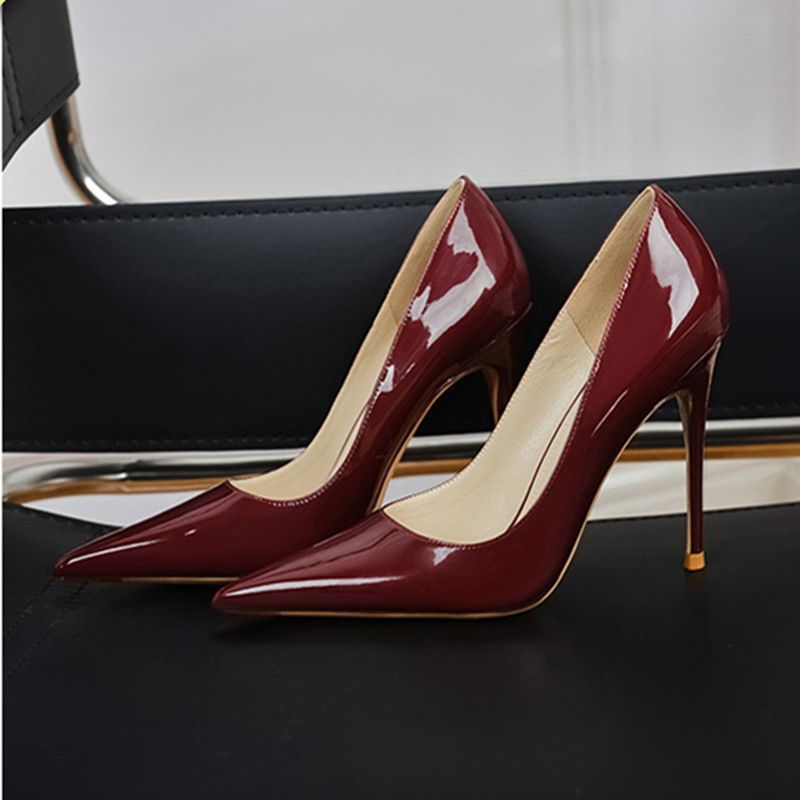Non-fatiguing Soft-soled Mid-heel Pointed-toe High Heels foto 3