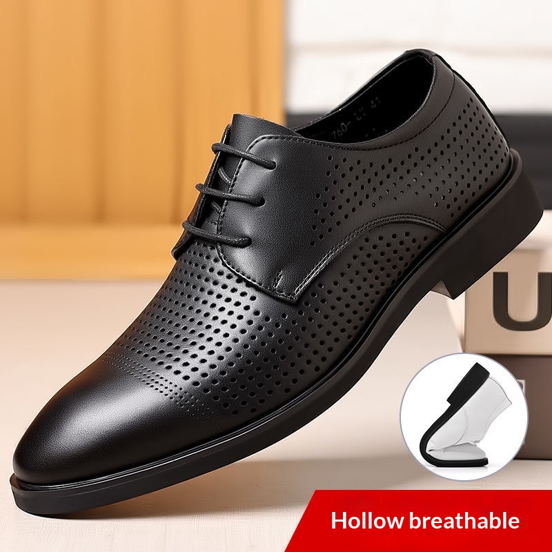 Men's Fashionable Casual Business Leather Shoes With Soft Soles foto 2