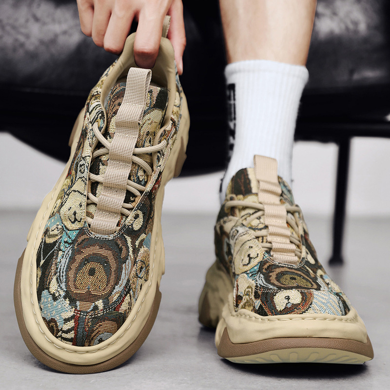 Canvas Breathable Platform Heightened Daddy Shoes foto 3