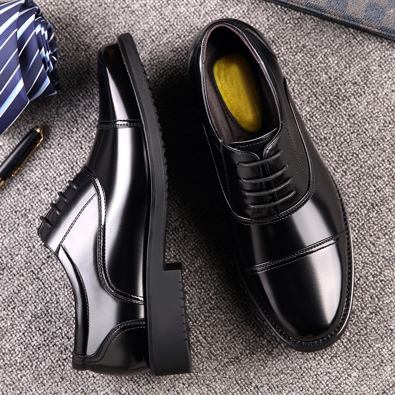 Black Business Formal Men's Leather Shoes foto 3