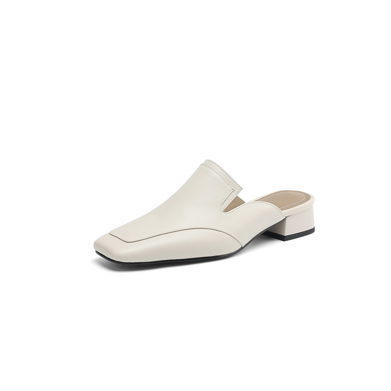 Flat, Outerwear-friendly 3cm-heeled Mule Shoes With A Chic Square Toe foto 4