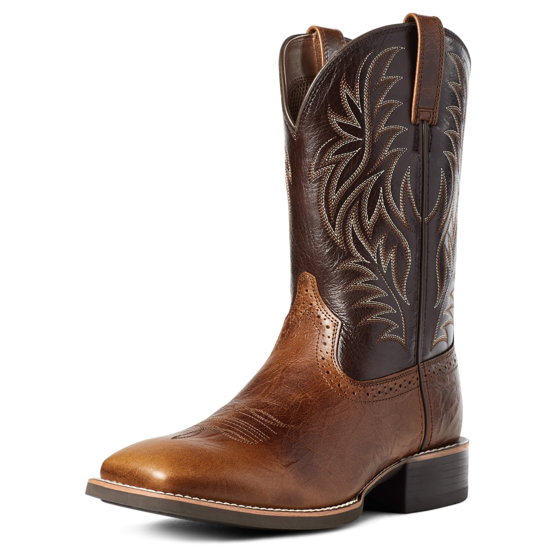 High Embroidery Vintage Engraving Stitching Wide Head Western Cowboy Boot foto 2