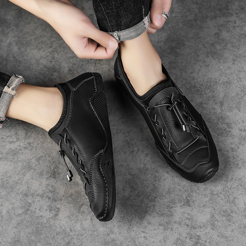 Men's Hand-stitched Casual Shoes Low-top Flats foto 4
