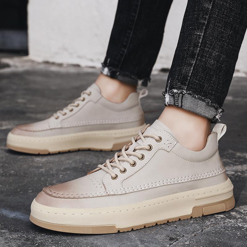 First Layer Cowhide Comfortable Fashion Men's Casual Shoes Sneaker foto 2