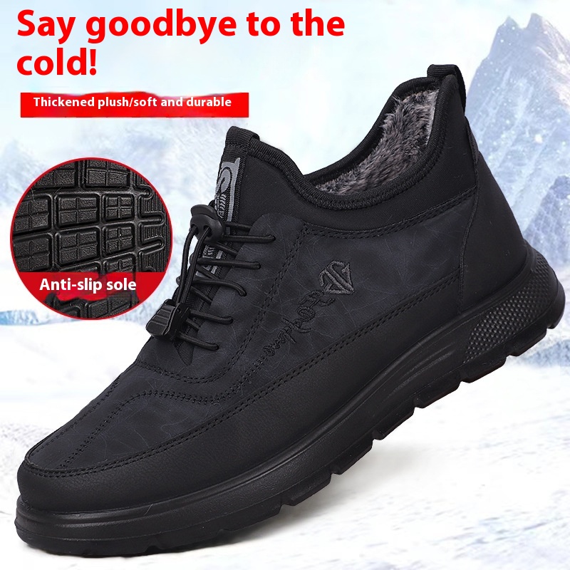 Waterproof Warm Polyurethane Fleece-lined Thickened Sneakers foto 2
