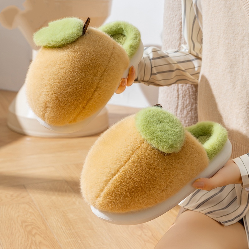 New Winter Chunky-soled Warm Plush Indoor Cotton Slippers foto 5