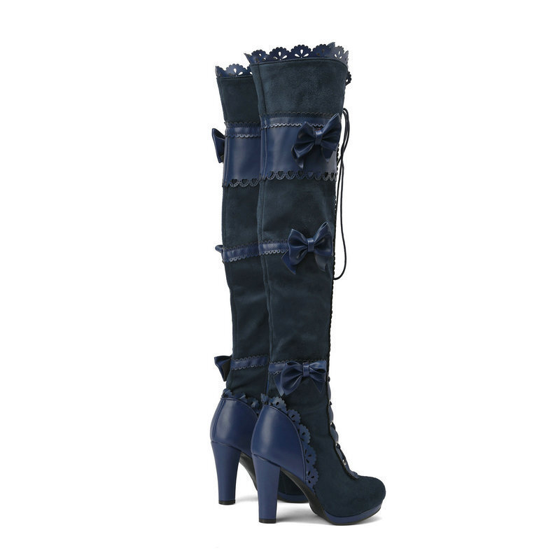 Women's High Heel Lace Strap Boots foto 2