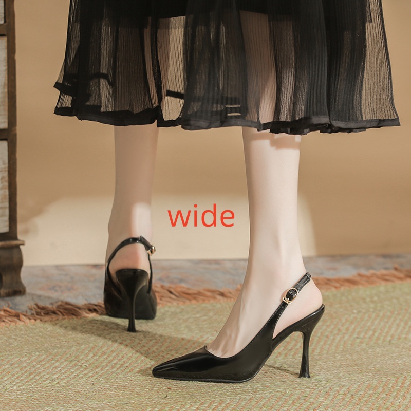 Women's Pointed Toe Korean Style Patent Leather High Heels foto 5