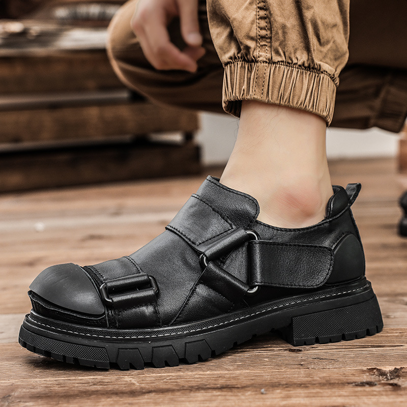 Work Boots Made From Full-grain Cowhide With A Round Toe And Low-cut Design foto 5