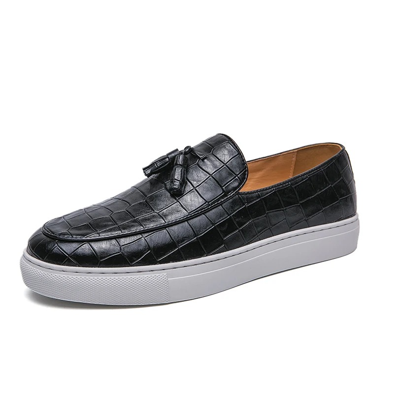 Plus Size Tassle Fashion Leather Shoes Men's Business Casual Sneakers foto 3