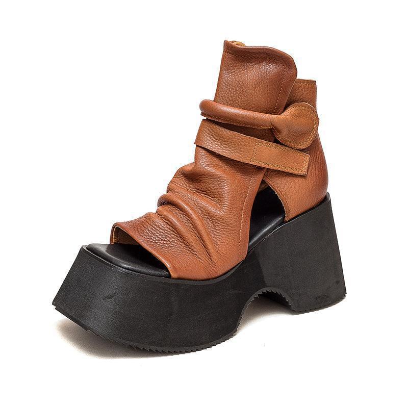 Fish-mouth Platform High-top Roman Womens Sandals foto 3