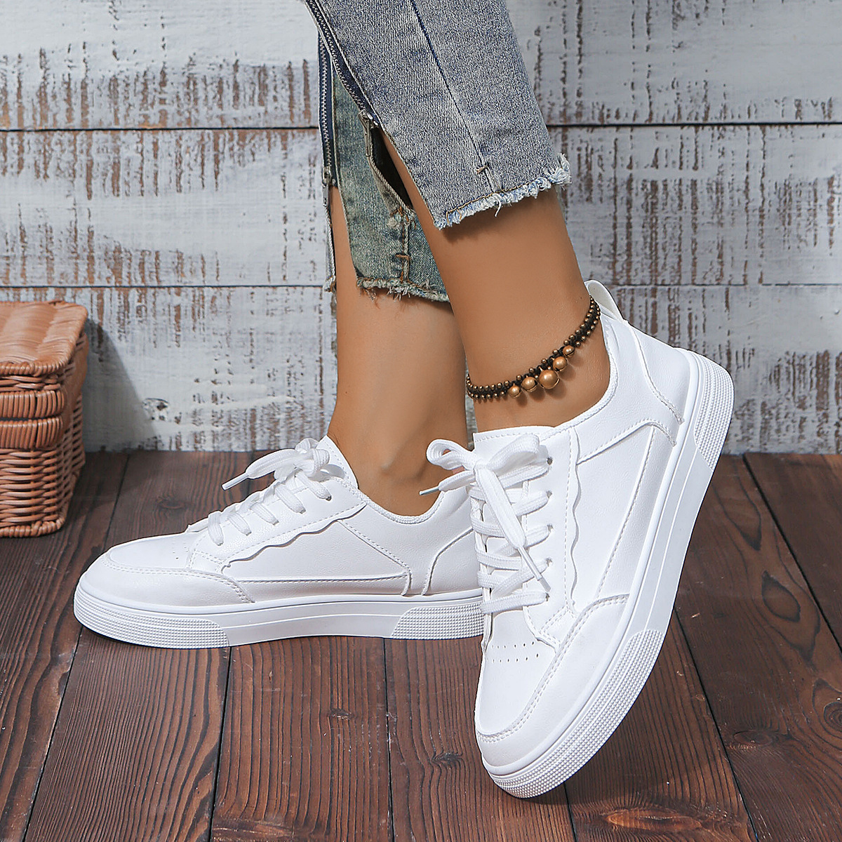 Spring New Ins Trendy Students Versatile Casual Sports White Shoes foto 2