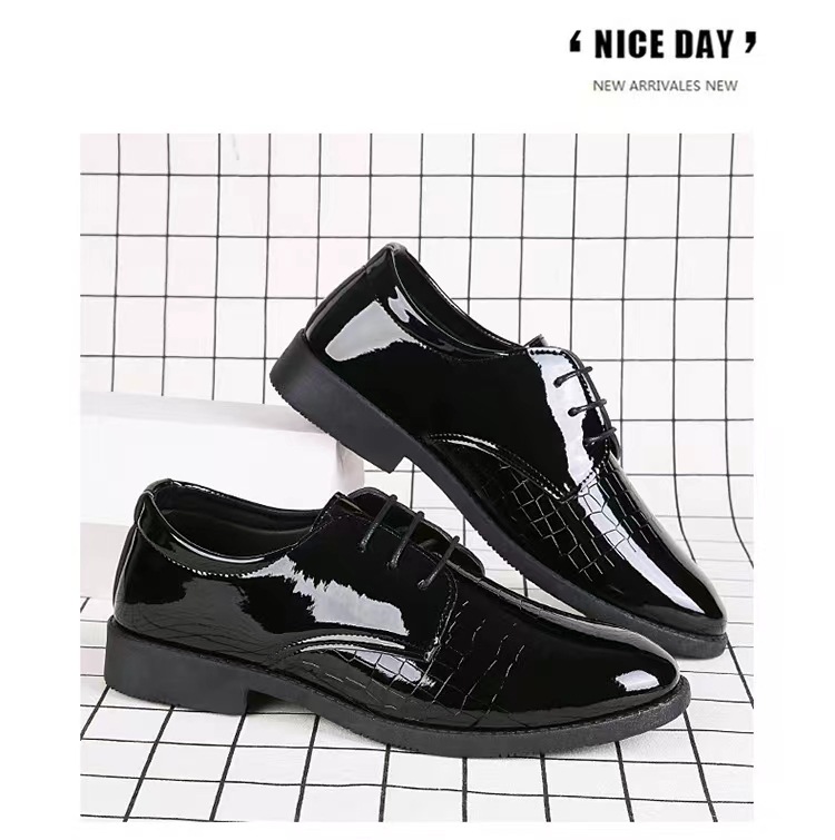 Autumn Men's Leather Shoes Business Formal Wear British Casual foto 4