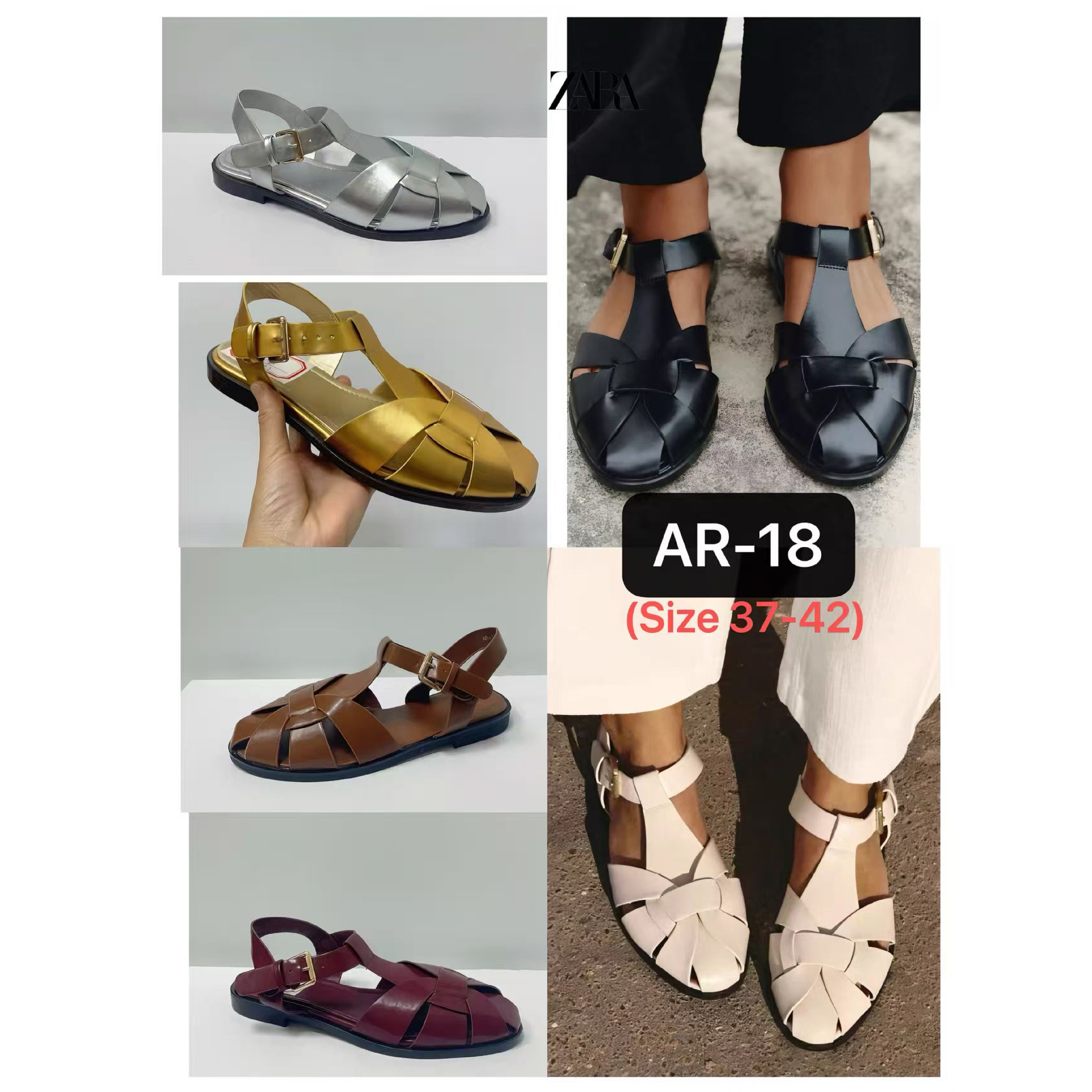 Women's Sandals With A Back Strap