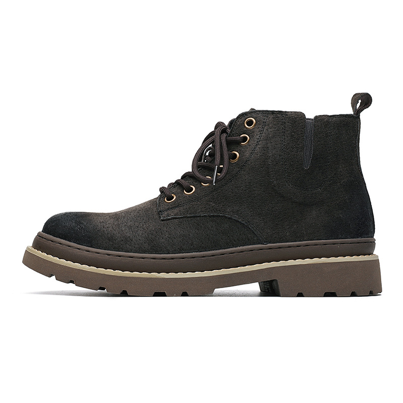 Mid-Top Round Head Suede Tide Increased By Frosted Martin Boots foto 4