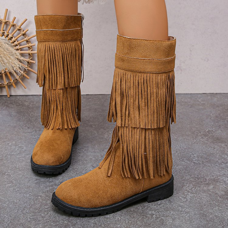 New Womens Low Heeled Casual Boots foto 2