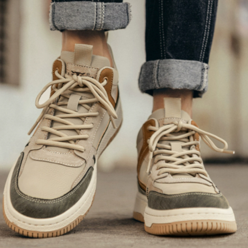 Cotton-padded Shoes With Velvet High-top Sports Leather Shoes foto 2